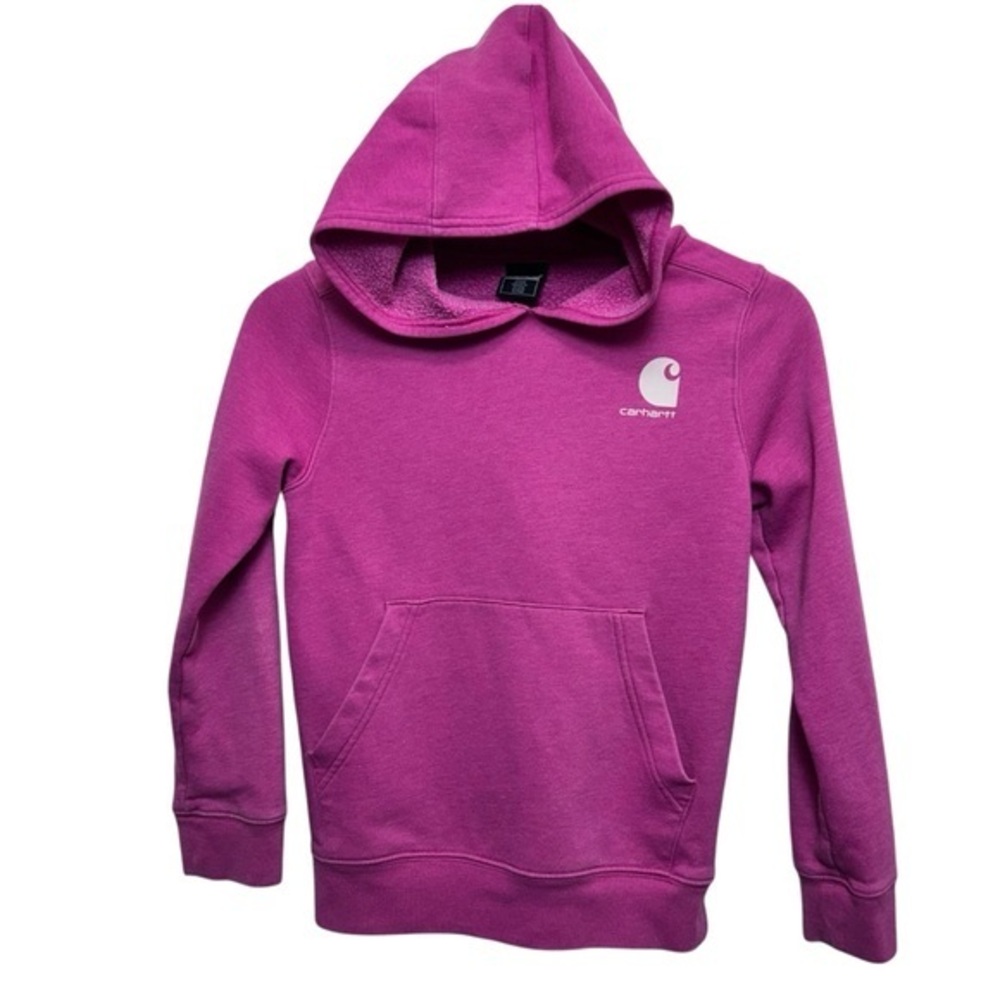 Carhartt Girls Pink Logo Hoodie Youth M/10 PLAY